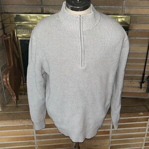 Men’s Calvin Klein 3/4 Zip Gray Sweater Size XL